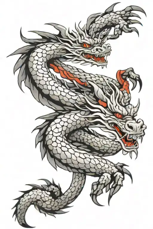 Chinese Ribbon Dragon Around Hand