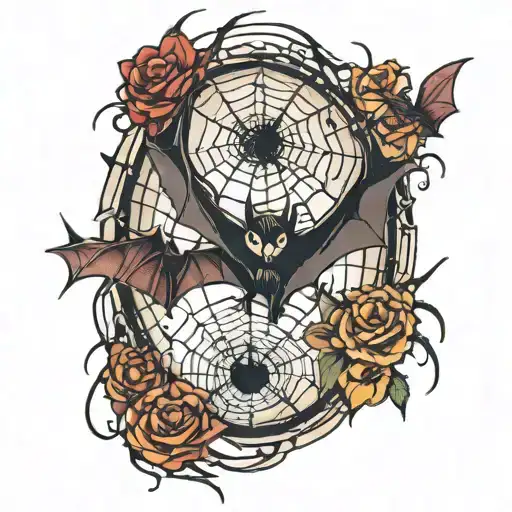 Bat And Spider Web
