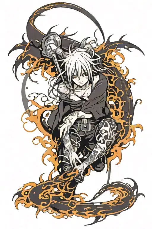 Black Out Sleeve Tattoo Depicting