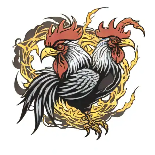 Rooster With Lightning