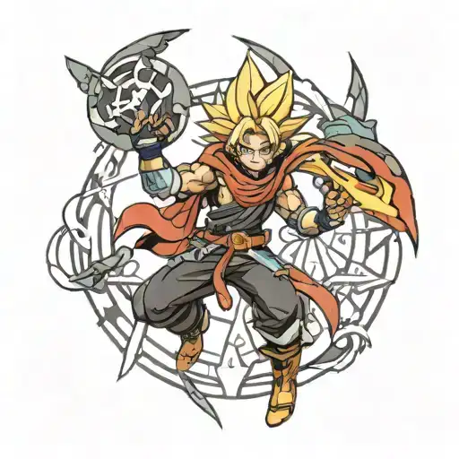 Light Jak Hovering Above Dark Jak