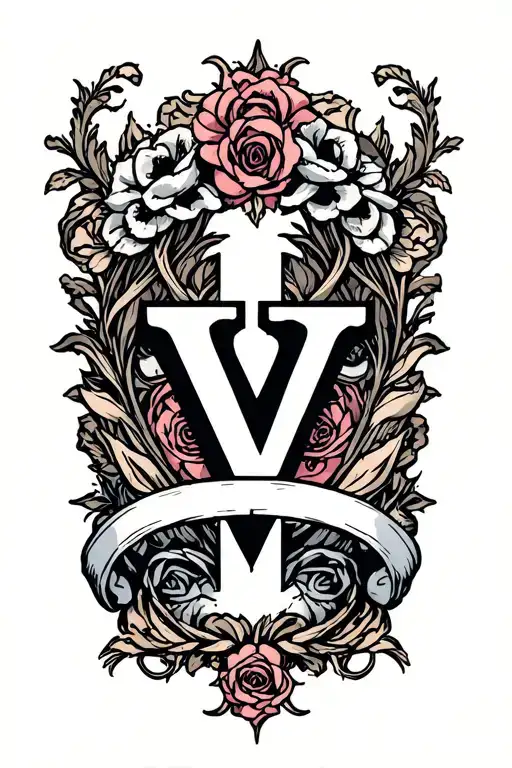 I Want 2 Initials V And M Around The Forearm