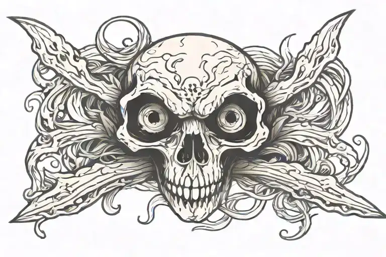 Otter Skull With Eyepatch