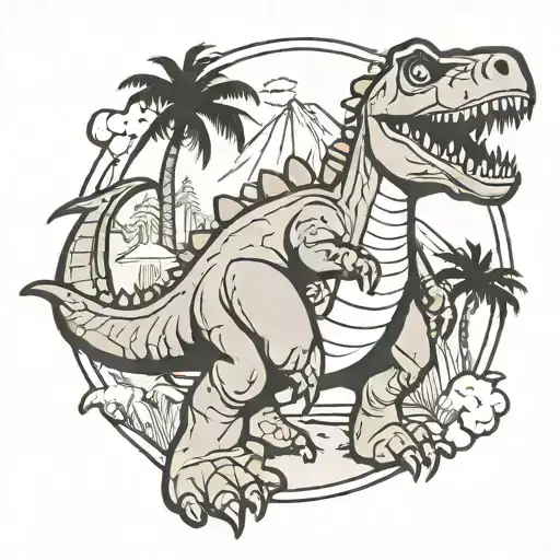 Disney Dinosaur Outline Cartoon