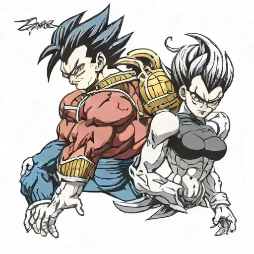 Prince Vegeta And His Daughter