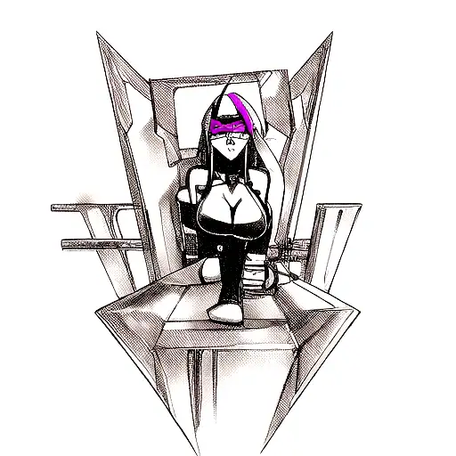 Cyberpunk Futuristic Rose In A Triangle