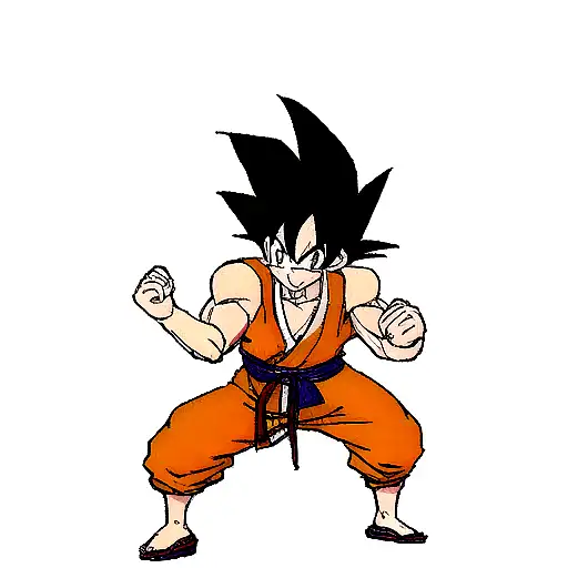 Son Goku In A Karate Gi