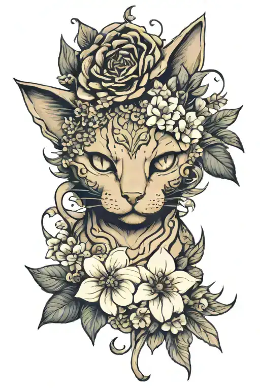 Cat Sphinx Flowers