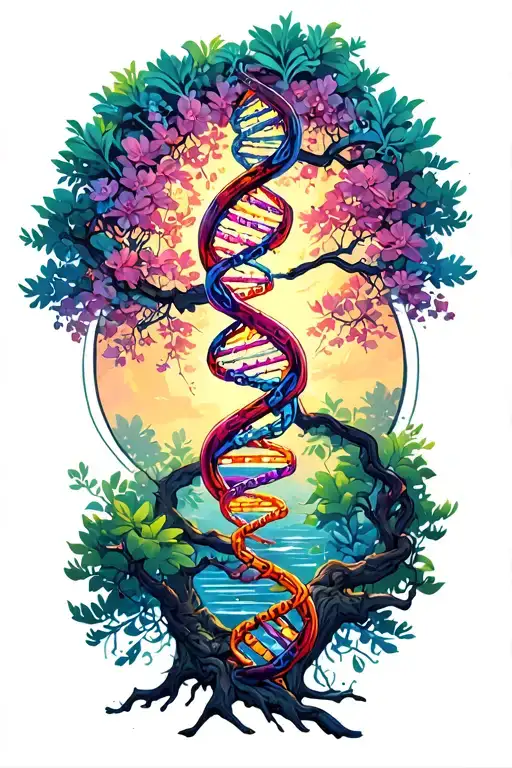Dna Chain And Tree