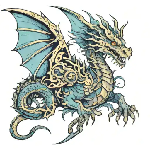 Dragon Del Caos Con Jinete