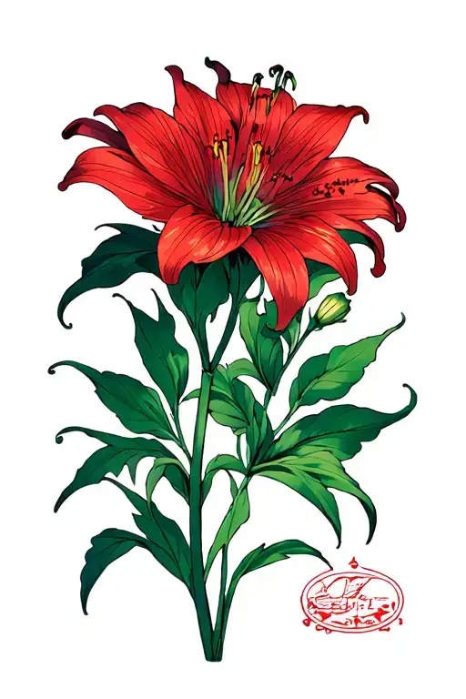 Red Spider Lily Flower