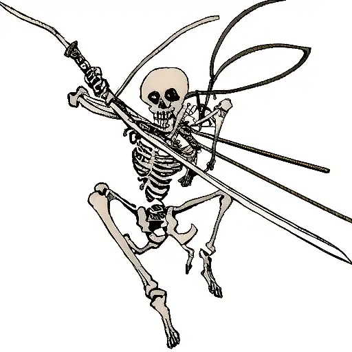 Skeleton With Sword And Bow