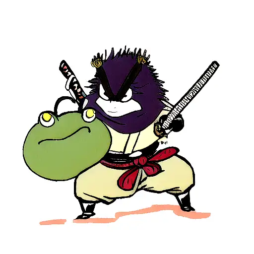 Samurai Frog With Katana