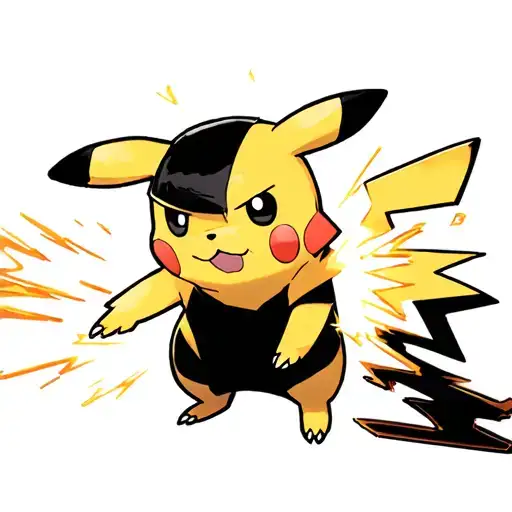 Bad Pikachu Shooting Lighitng Strikes