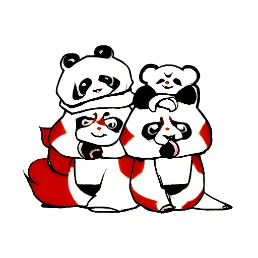 Couples Tattoo Panda And Red Panda