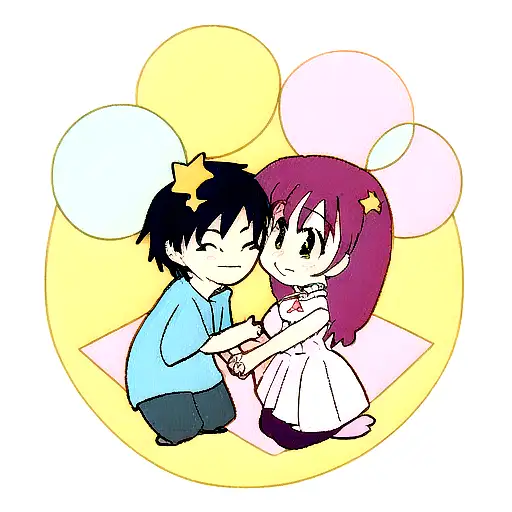 Anime Couple Star Gazing