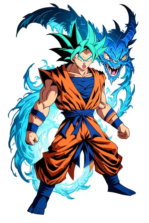 Base Form Goku And Demon From Melodas