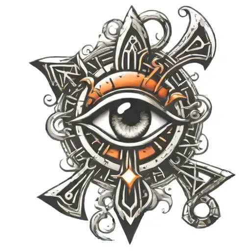 Ankh Symbol And Eye