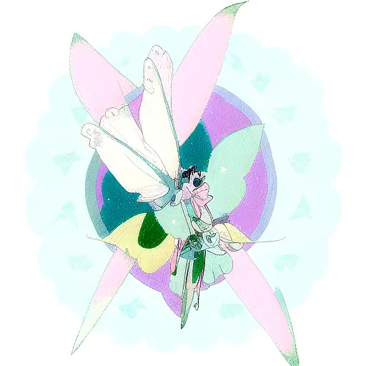 Moth With Cyan Peace Lilly