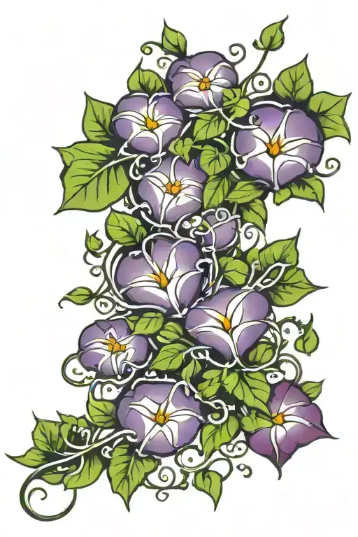 Morning Glory Vine With Heart Leaves