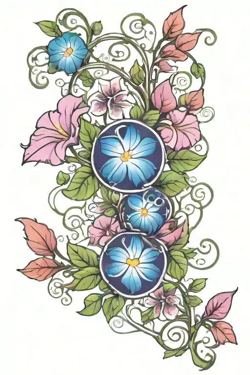 Morning Glory Vine With Heart Leaves