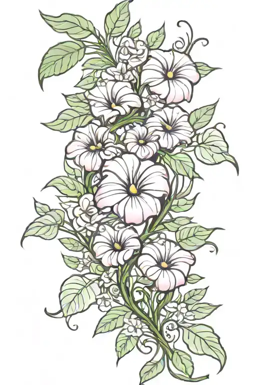 Morning Glory Vine With Heart Leaves