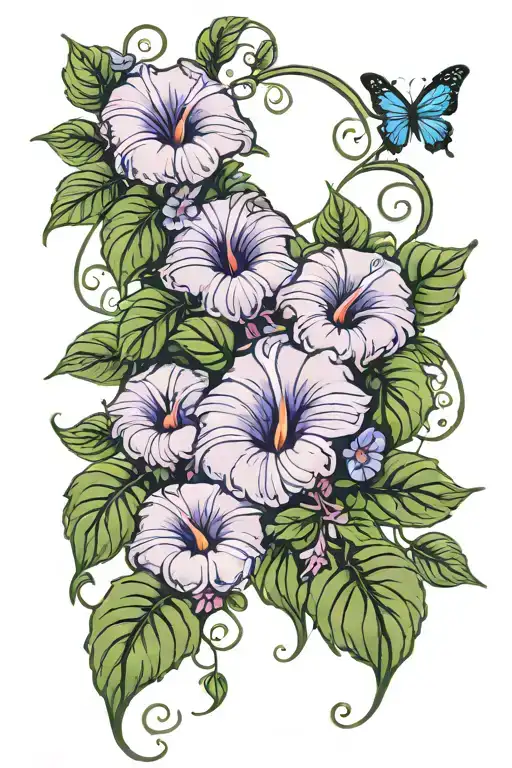 Morning Glory Vine With Heart Leaves