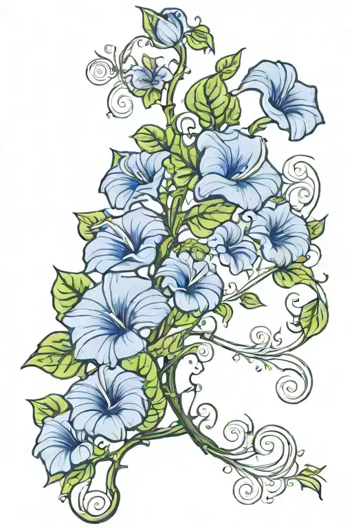 Morning Glory Vine With Heart Leaves