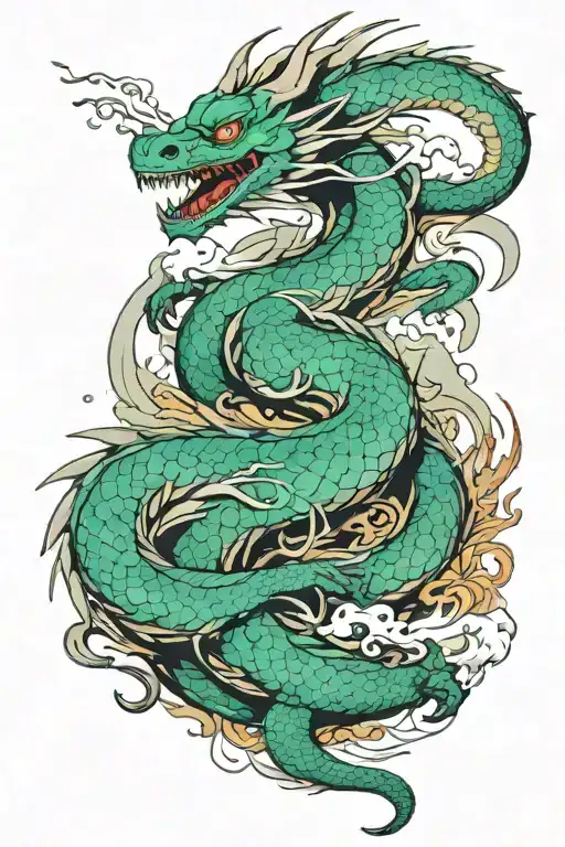 Haku Dragon Wrap Around Sleeve Including Details Inspired By Spirited Away