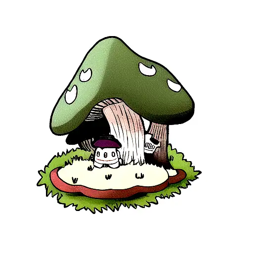 Wolf Eat Mushroom
