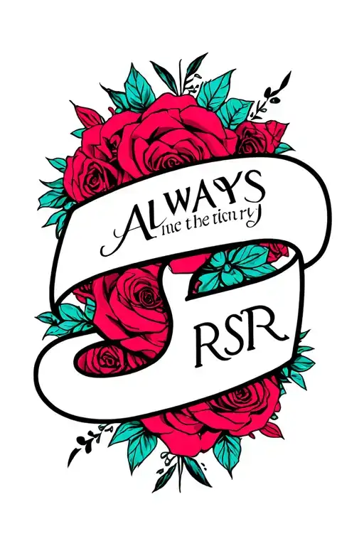 Infinty Sign With Initials Rsr And The Word Always