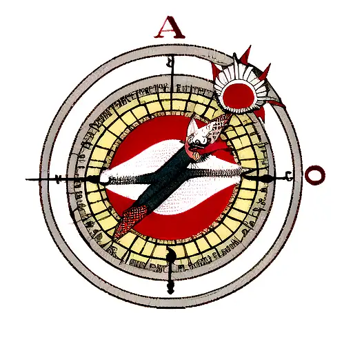 Viking Compass Crow With Sharingan