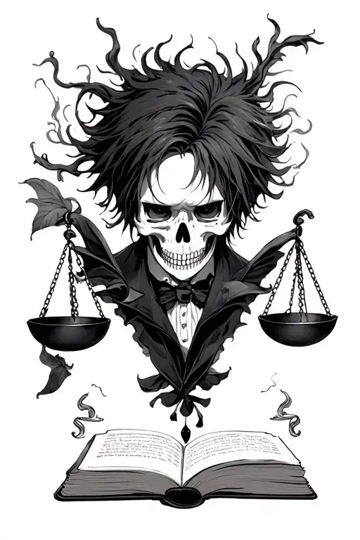Death Note Book Fall In Justice Balance