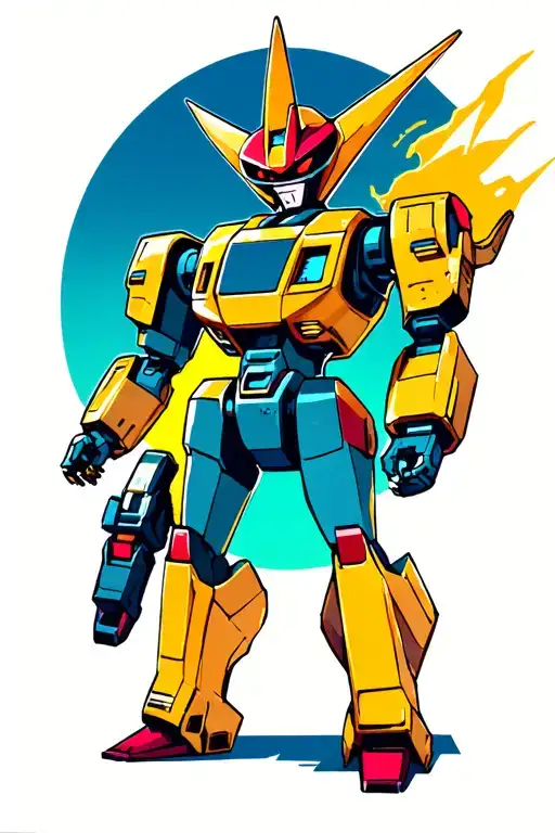 Goldorak Robot And Arcadia Vessel