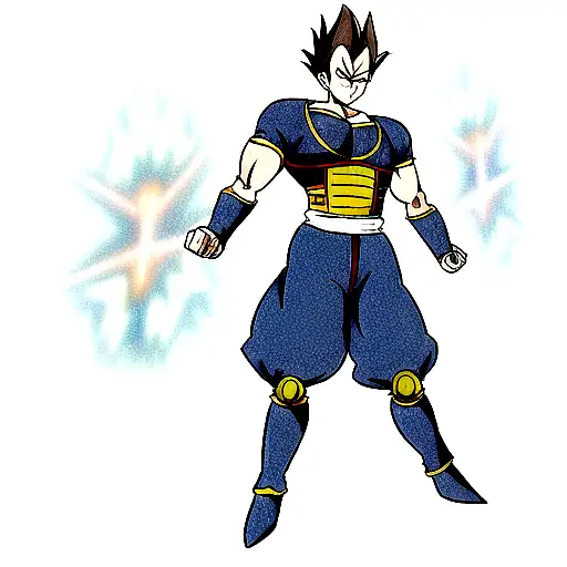 Vegeta Performing A Final Flash