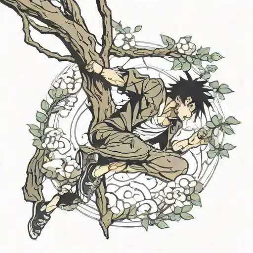 Man Hanging From A Tree