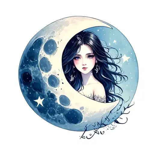 Moon Symbolizing Her Beloved Girl