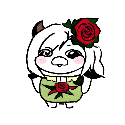Bull With Rose