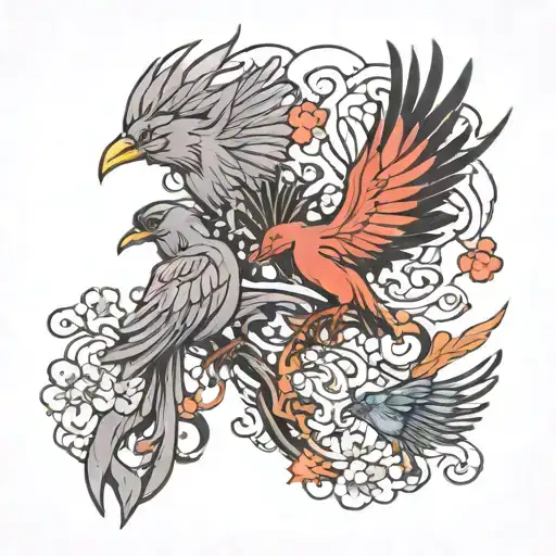 Phoenix And Raven And Sakura