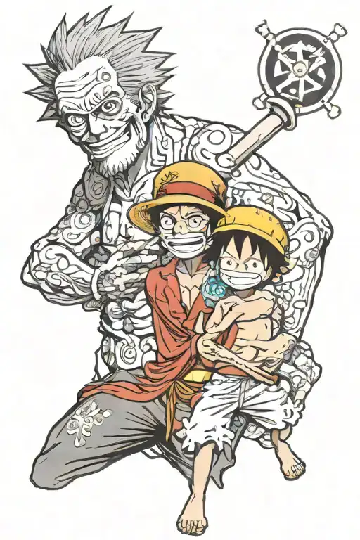 Vater And Son In One Piece Style