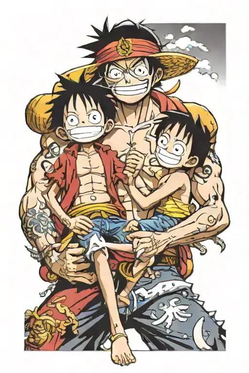 Luffy And Son One Piece Style