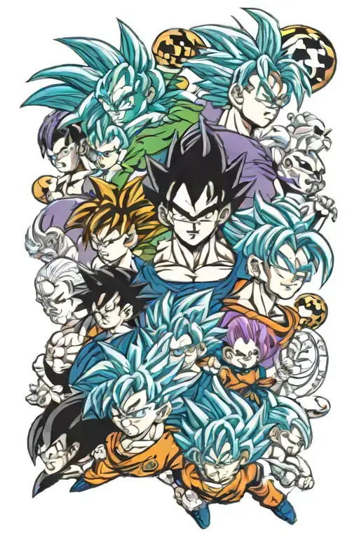 Dragon Ball Z Character Collage