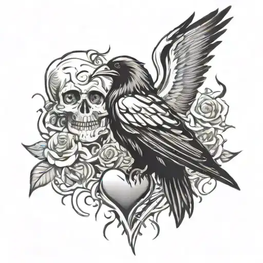 Raven Grim Reaper Sacred Heart