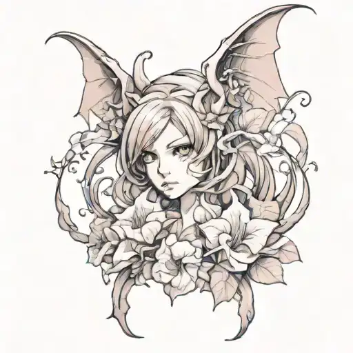 Feminine Demon In Morning Glory