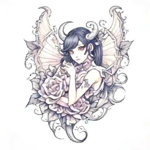 Feminine Demon In Morning Glory