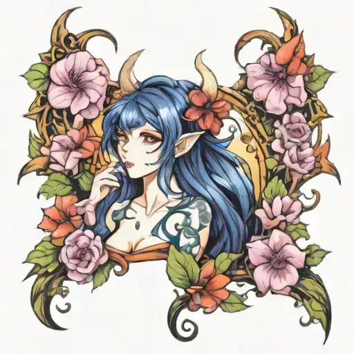 Feminine Demon In Morning Glory