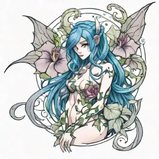 Feminine Demon In Morning Glory