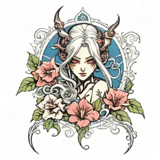 Feminine Demon In Morning Glory