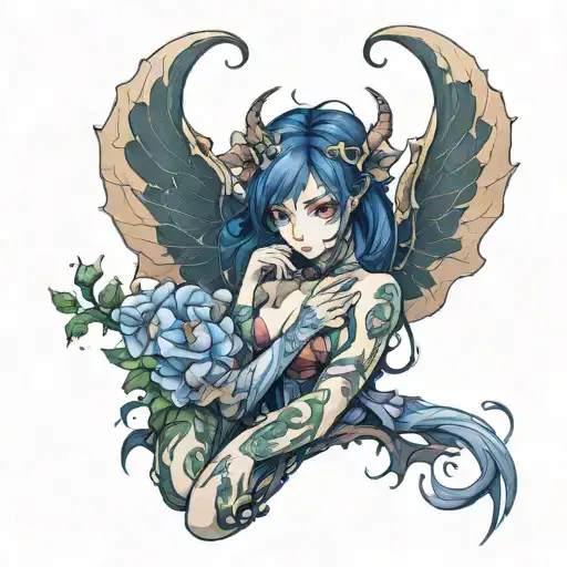 Feminine Demon In Morning Glory