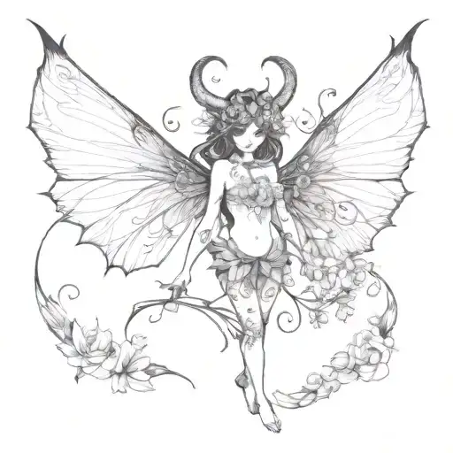 Feminine Demon In Morning Glory